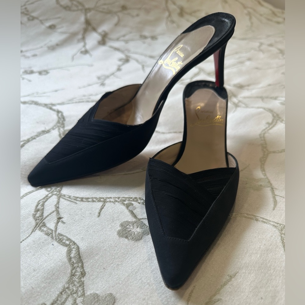 Authentic vintage Christian Louboutin heeled mules